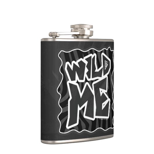 Flasques Zebra Wild me Noir et gris (Droite)