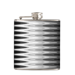 Flasques Zig Zag noir blanc gris Motif