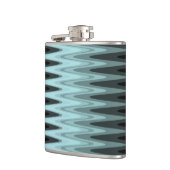 Flasques Zig Zag Turquoise noir Motif gris (Gauche)