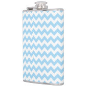 Flasques Zigzag bleu, Chevron bleu, Motif géométrique (Gauche)