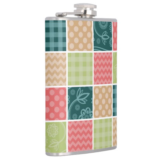 Flasques Zigzag, Chevron, En vichy, Pois, Patchwork (Droite)
