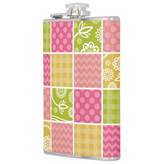 Flasques Zigzag, Chevron, Pois, En vichy, Patchwork (Gauche)