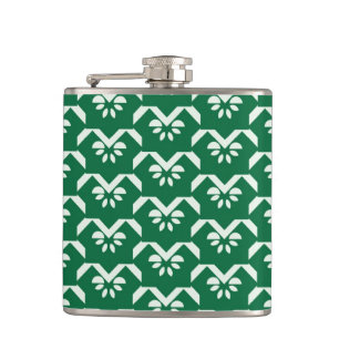 Flasques Zigzag floral vert