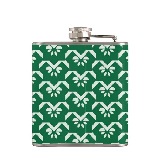 Flasques Zigzag floral vert (Dos)