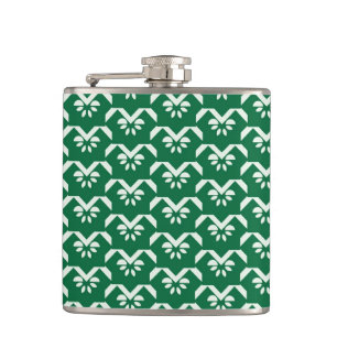Flasques Zigzag floral vert