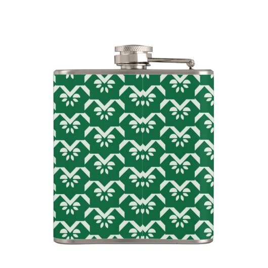 Flasques Zigzag floral vert (Dos)