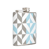 Flasques ZigZag géométrique bleu et argent (Droite)