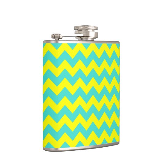 Flasques Zigzag turquoise et jaune (Droite)