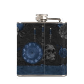 Flasques Zodiaque magic | Dark Navy Blue Gothic Skull (Dos)