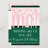 Flat ART DECO Vakantie Kaart (Voorkant / Achterkant)