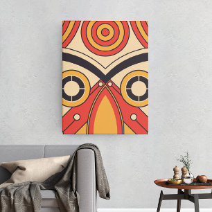 Flat Aztec Tribal Canvas Afdruk