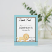 FLAT Bedankkaart Blue Oerwoud Lion Kaart (Staand voorkant)