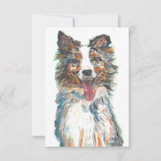 Flat Bedankt voor je kaart- Dog- Australian Shephe