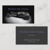 Flat Black Hot Rod Visitekaartje (Voorkant / Achterkant)
