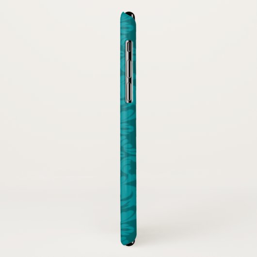Flat Blauwgroen Damask Patroon Case-Mate iPhone Case (Achterkant/links)