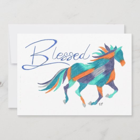 Flat Card Blessed Horse van Sherry Jarvis (Voorkant)