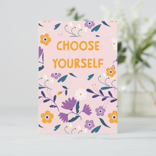 Flat card Choose yourself Kaart (Staand voorkant)