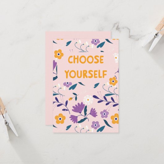 Flat card Choose yourself Kaart (Voorkant / Achterkant in situ)