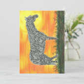 Flat Card Sunset Horse van Sherry Jarvis Bedankkaart (Staand voorkant)