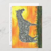 Flat Card Sunset Horse van Sherry Jarvis Bedankkaart (Voorkant / Achterkant)