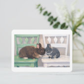 Flat Card - Two Rabbits (Staand voorkant)