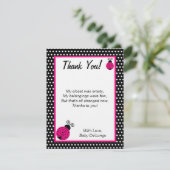 FLAT Carte de remerciements Black Spring Time Lady (Debout devant)