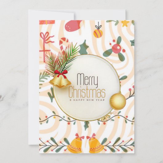 Flat Christmas Card Feestdagenkaart (Voorkant)