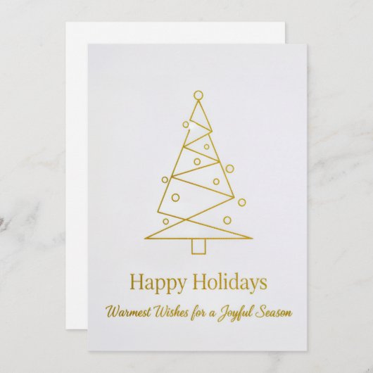 Flat Christmas Greeting Card Feestdagenkaart (Voorkant / Achterkant)