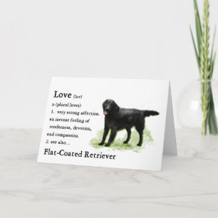 Flat-Coated Retriever Art Print Kaart