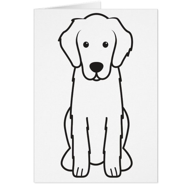 Flat-Coated Retriever Dog Cartoon (Voorkant)