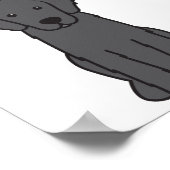 Flat Coated Retriever Dog Cartoon Poster (Hoek)