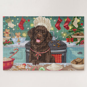 Flat-Coated Retriever Holiday Baking: Kerstmis Legpuzzel
