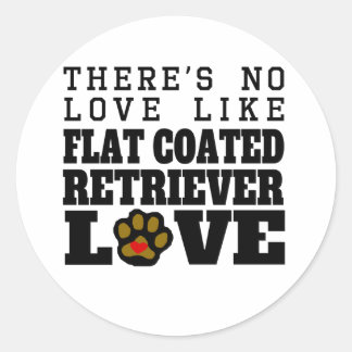 Flat-Coated Retriever Love Ronde Sticker