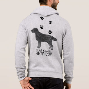 Flat-Coated Retriever met Paw Prints Hoodie