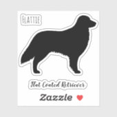Flat Coated Retriever Silhouette Flattie Hond Sticker (Vel)