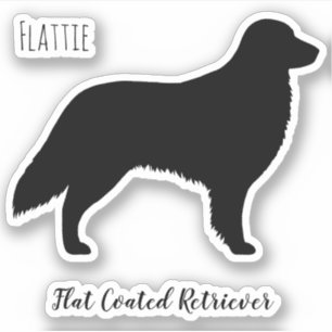 Flat Coated Retriever Silhouette Flattie Hond Sticker