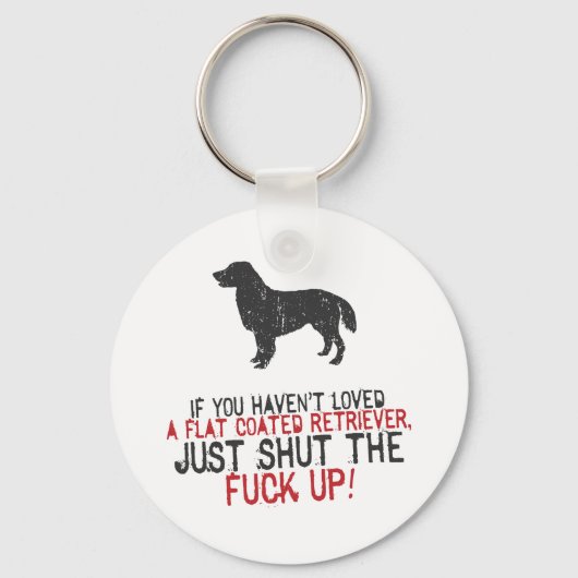 Flat-Coated Retriever Sleutelhanger (Voorkant)