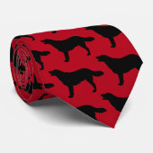 Flat-Coated Retriever Stropdas (Opgerold)