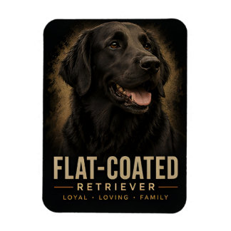 Flat Coated Retriever Trouw Liefdevolle GezinsHond Magneet