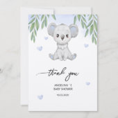 Flat Dank u kaart voor baby shower. (Voorkant)