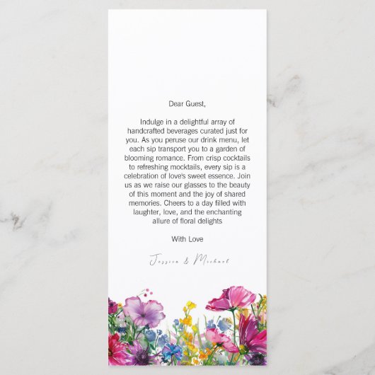 Flat Dracks menu Meadow Bloom collection (Dos)