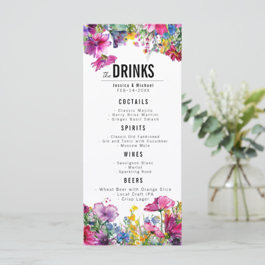 Flat Dracks menu Meadow Bloom collection (Debout devant)