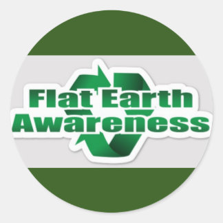 Flat Earth Awareness Ronde Sticker