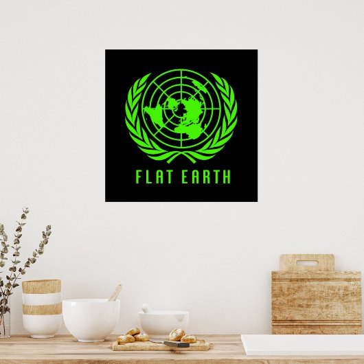 Flat Earth Big Poster (Keuken)