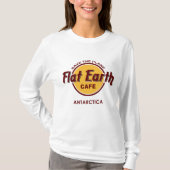 Flat Earth Cafe - SPEELT HET PLANJE OP - Antarctic T-shirt (Voorkant)