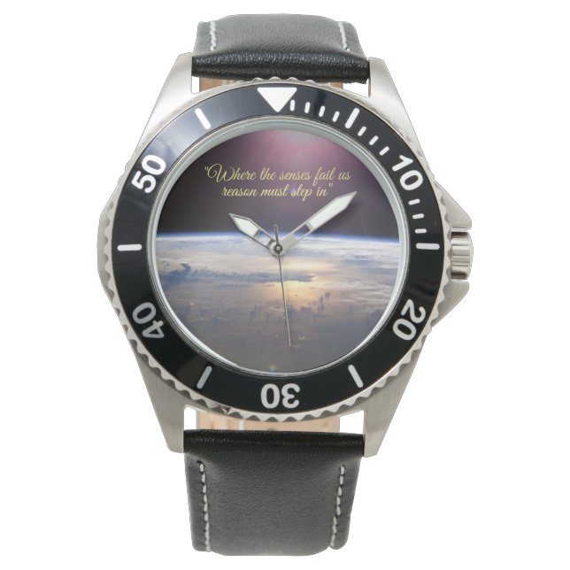 Flat Earth Classic Mannen horloge (Voorkant)