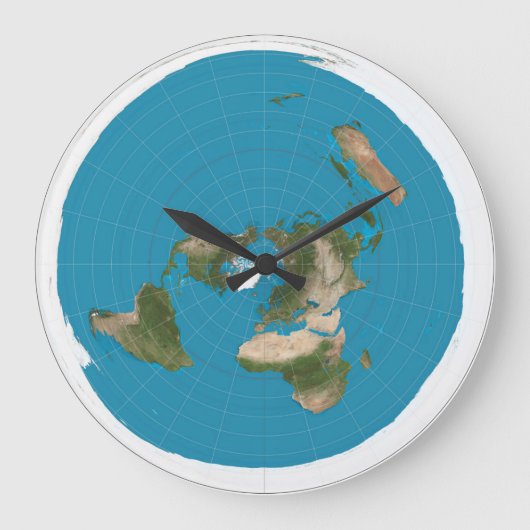 Flat Earth Clock Grote Klok (Voorkant)