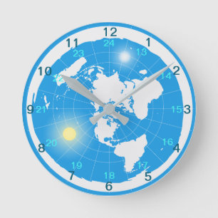 Flat Earth Clock Ronde Klok