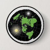 Flat Earth Design Button (Voorkant)