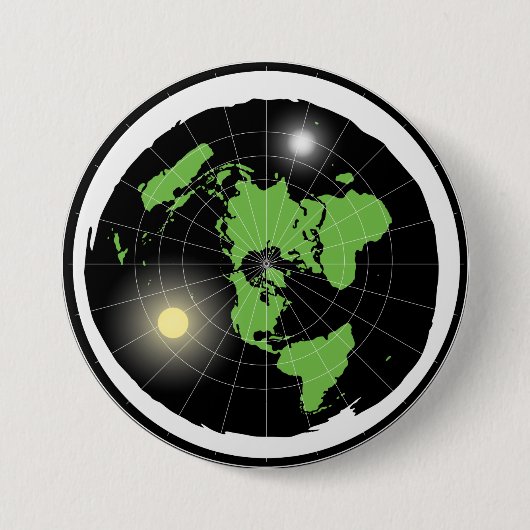 Flat Earth Design Button (Voorkant)